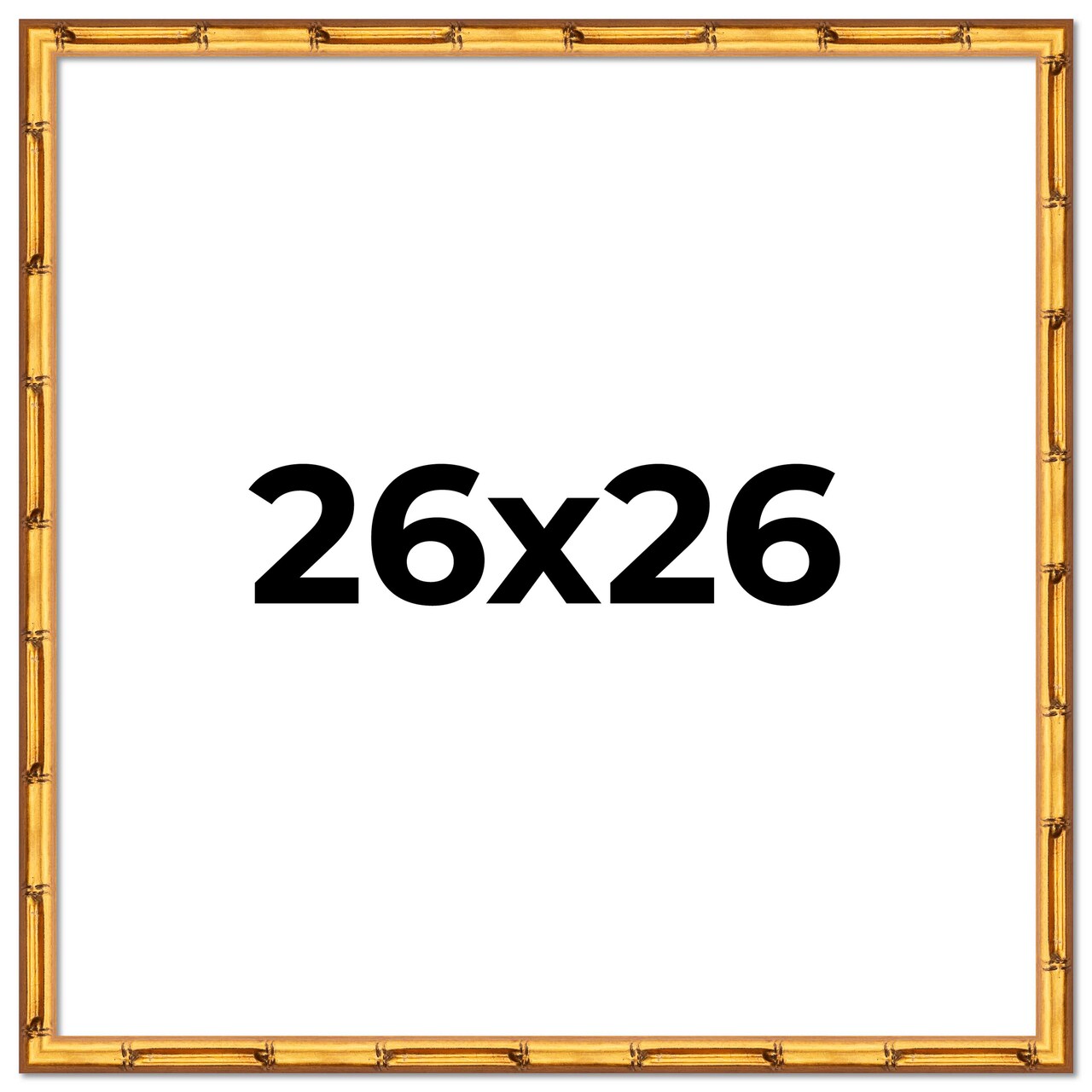 26x26 Bamboo Picture Frame with UV-Resistant Acrylic & Acid Free Backing, Available in 4 Finishes - Brown, Black, Gold, and Natural